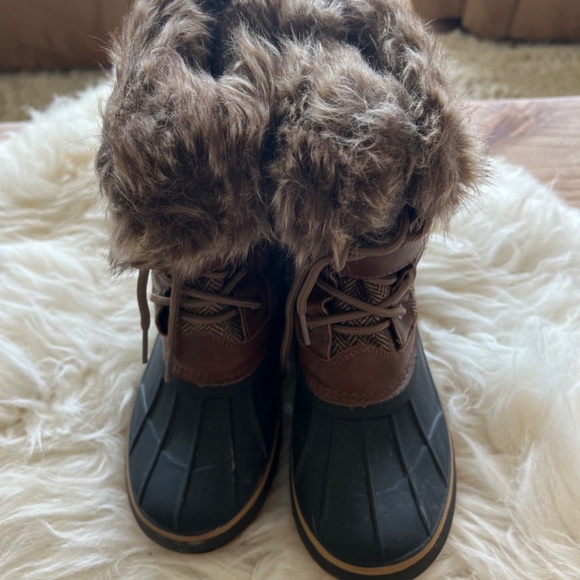 DreamPairs Kriver Brown Boot Sz 2 Big Girl - Picture 6 of 14